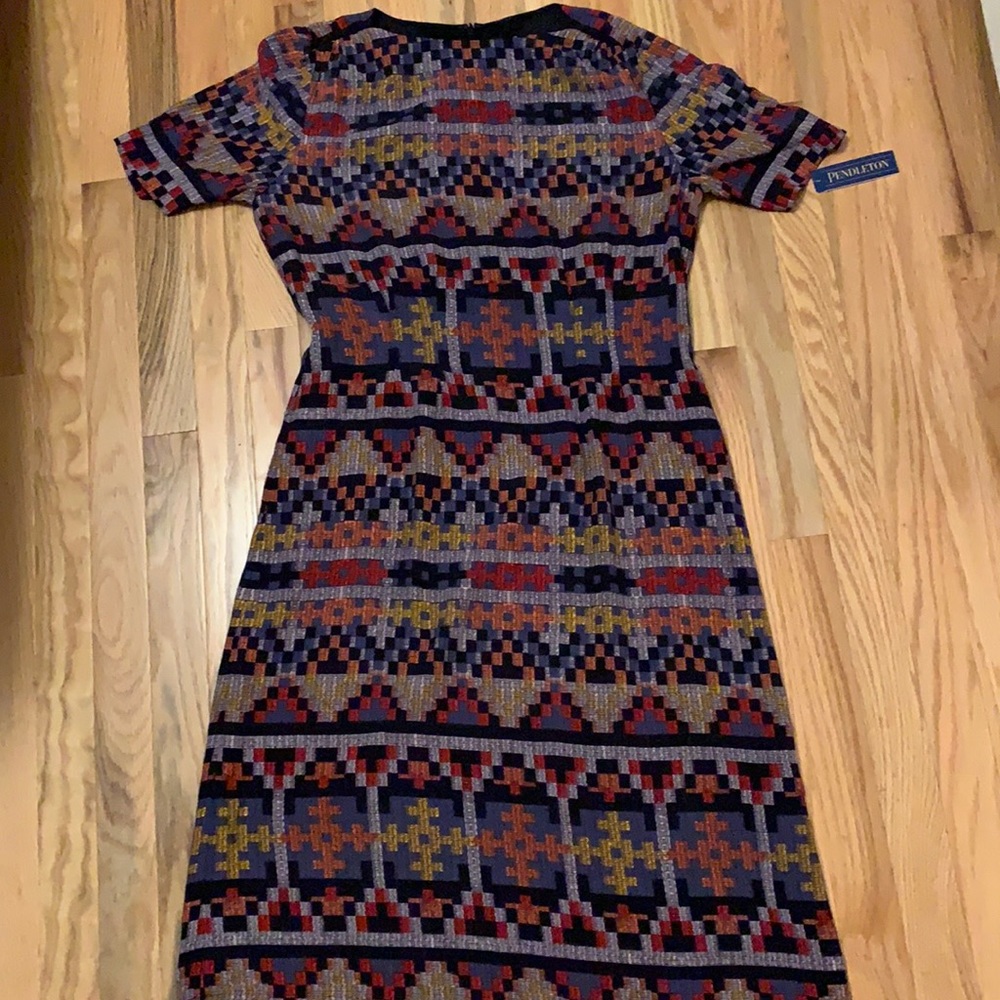 Pendleton tribal geometric print shealth dress